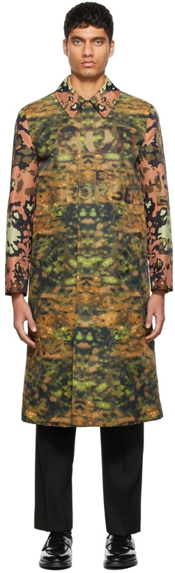 Photo: Burberry Multicolor Camouflage Pattern Coat