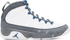 Nike Jordan Gray & White Air Jordan 9 Retro Sneakers
