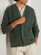 Mr P. - Cashmere-Terry Cardigan - Green