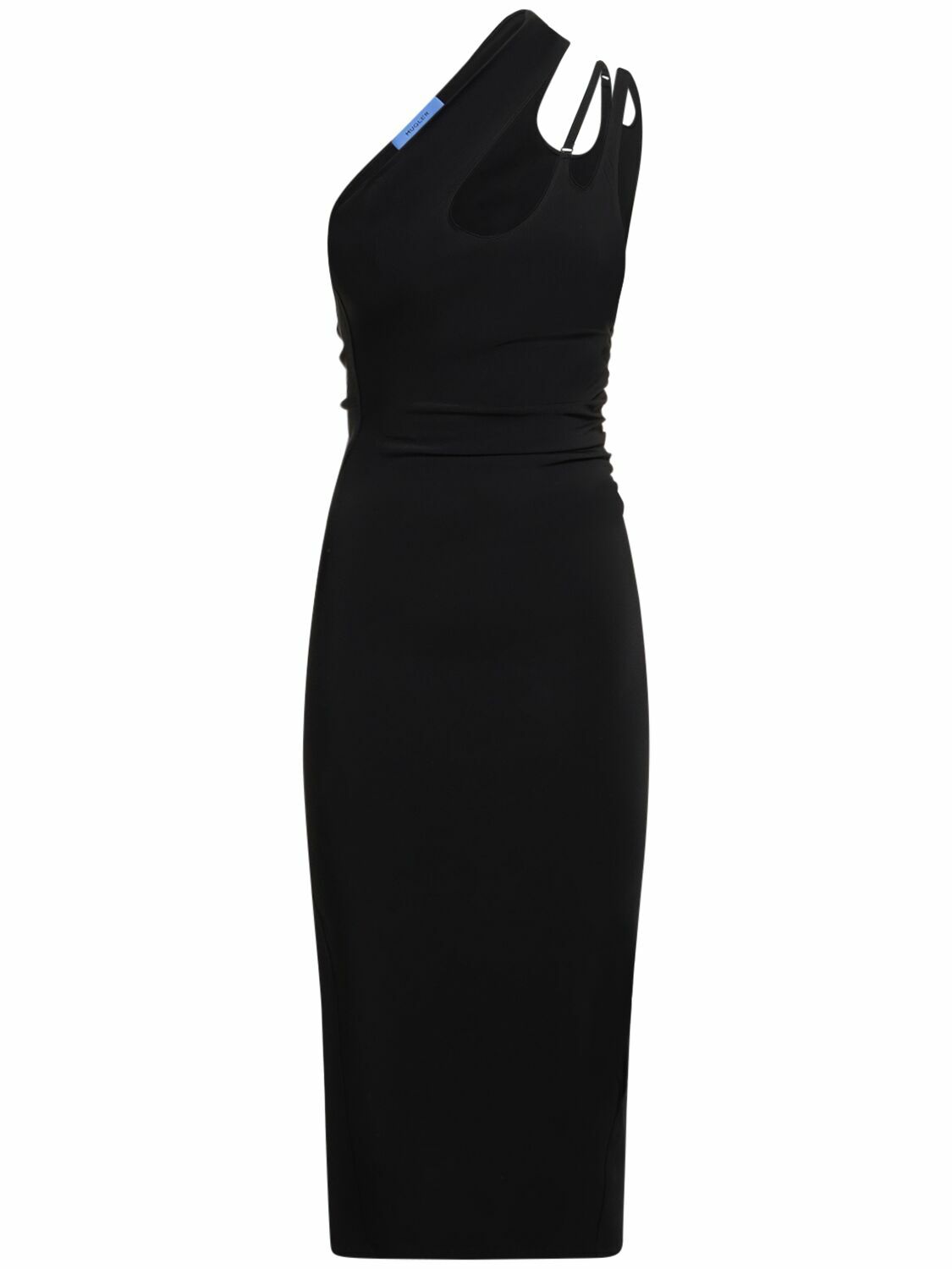 strapless open back dress Teri Jon Crepe One Shoulder Column Evening Gown Size 12 main image 0