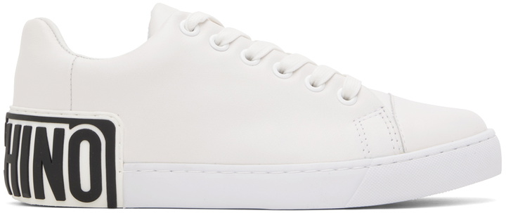 Photo: Moschino White Maxi Logo Sneakers