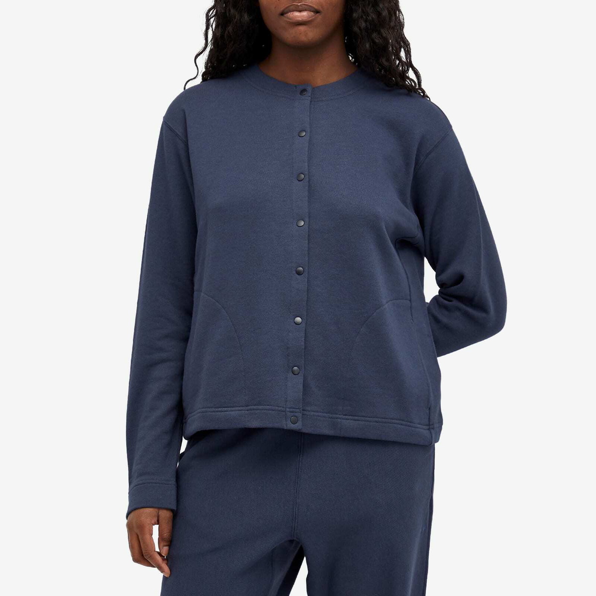 Snow Peak Women's Takibi Sweatshirt Cardigan in Navy