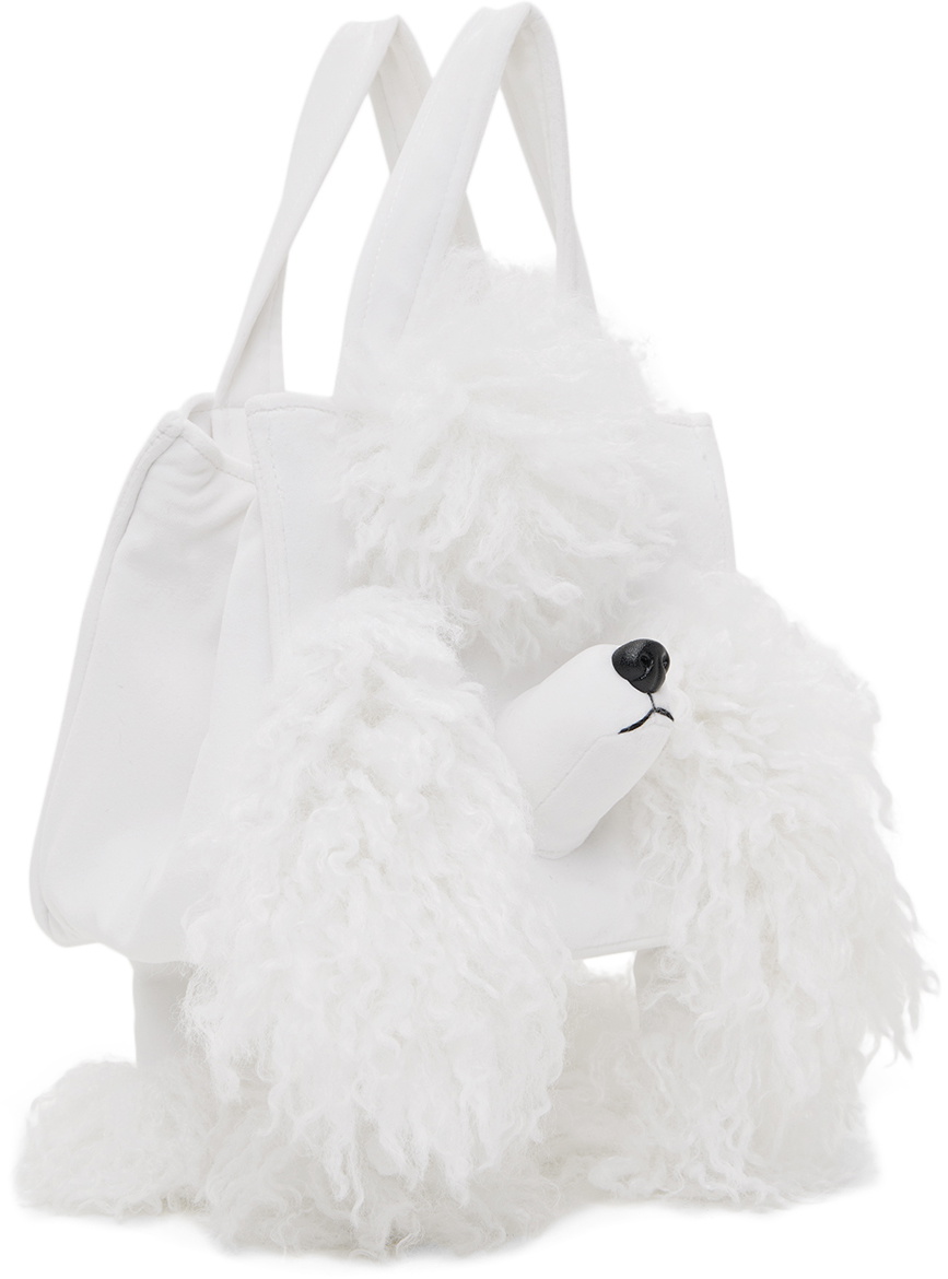 Nodress White Poodle Top Handle Bag Nodress