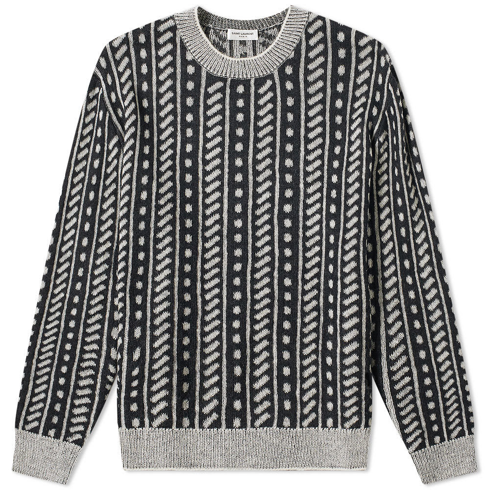 Saint Laurent Pattern Crew Knit Saint Laurent