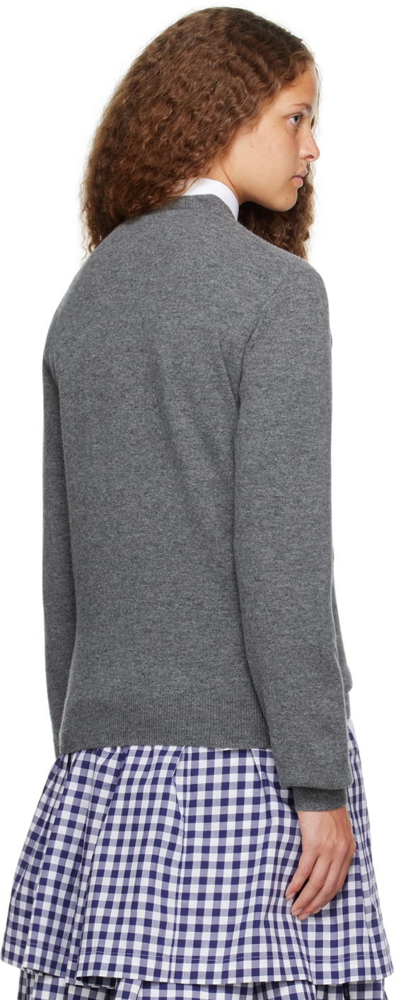 Comme des Garçons Shirt Gray V-Neck Sweater