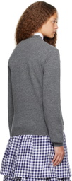 Comme des Garçons Shirt Gray V-Neck Sweater
