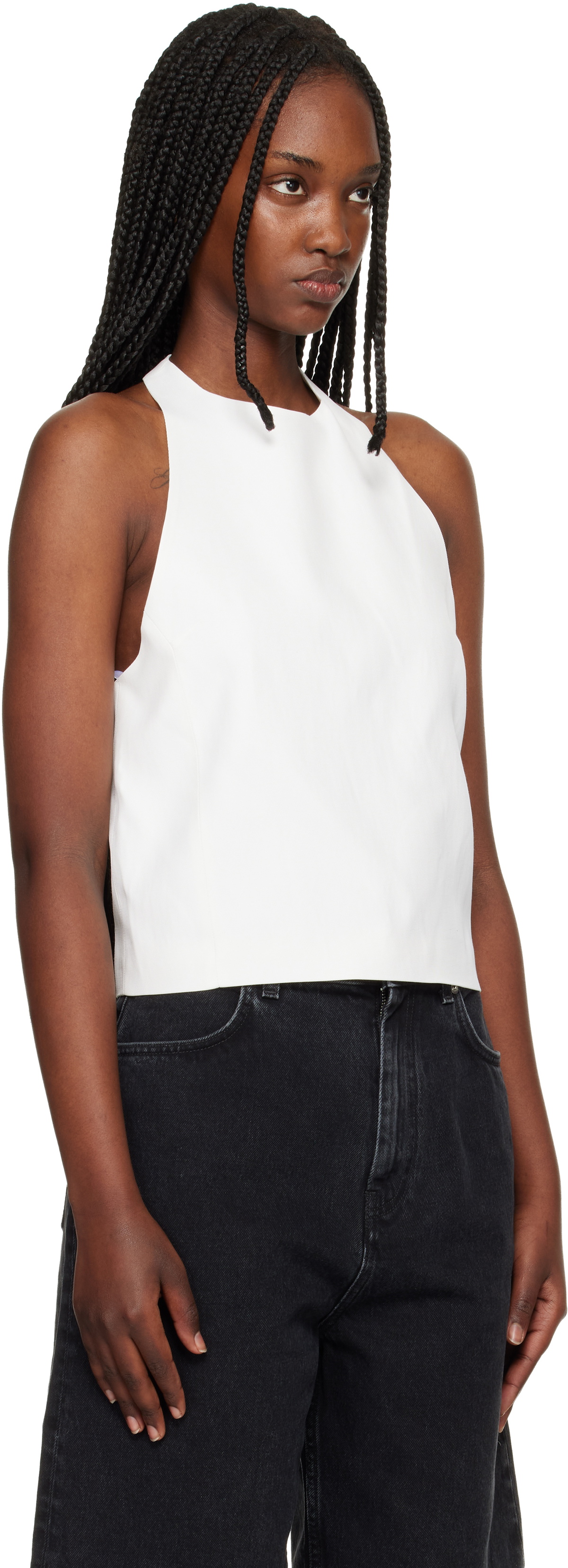 Loulou de Saison White Sami Halter Blouse