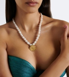 Ysso Daphne pearl 24kt gold-plated necklace
