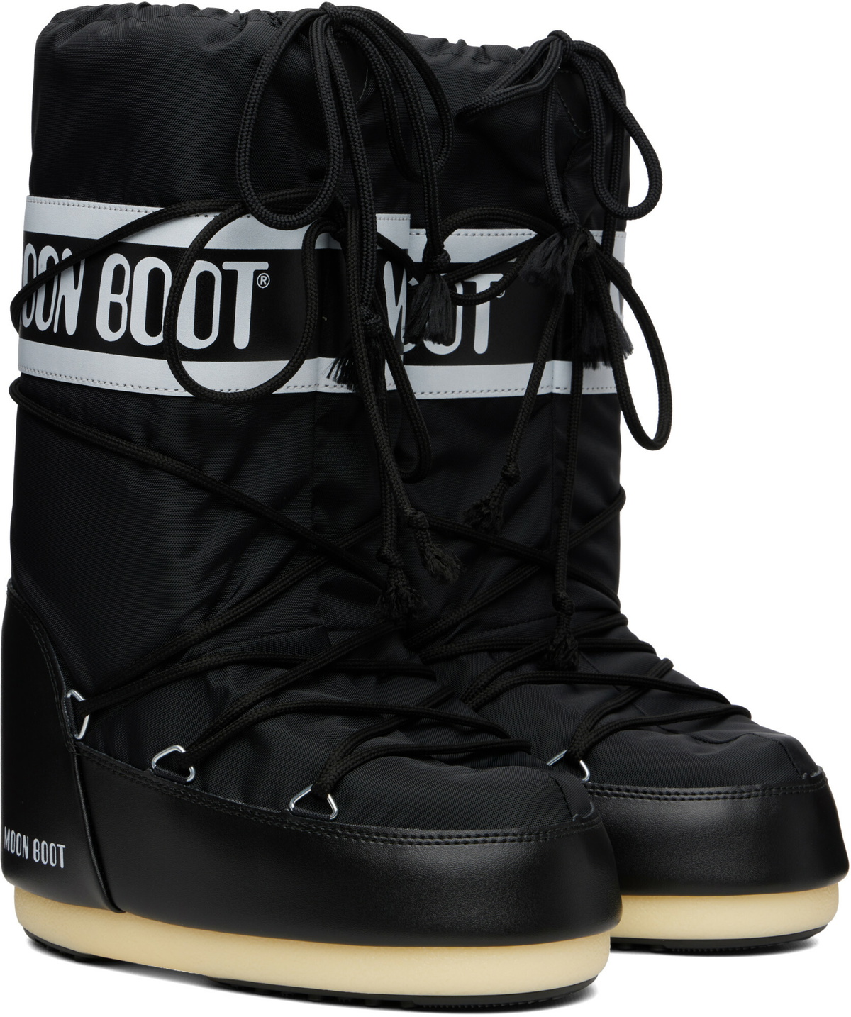 Moon Boot Black Icon Nylon Boots