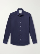 Eleventy - Cotton-Blend Shirt - Blue