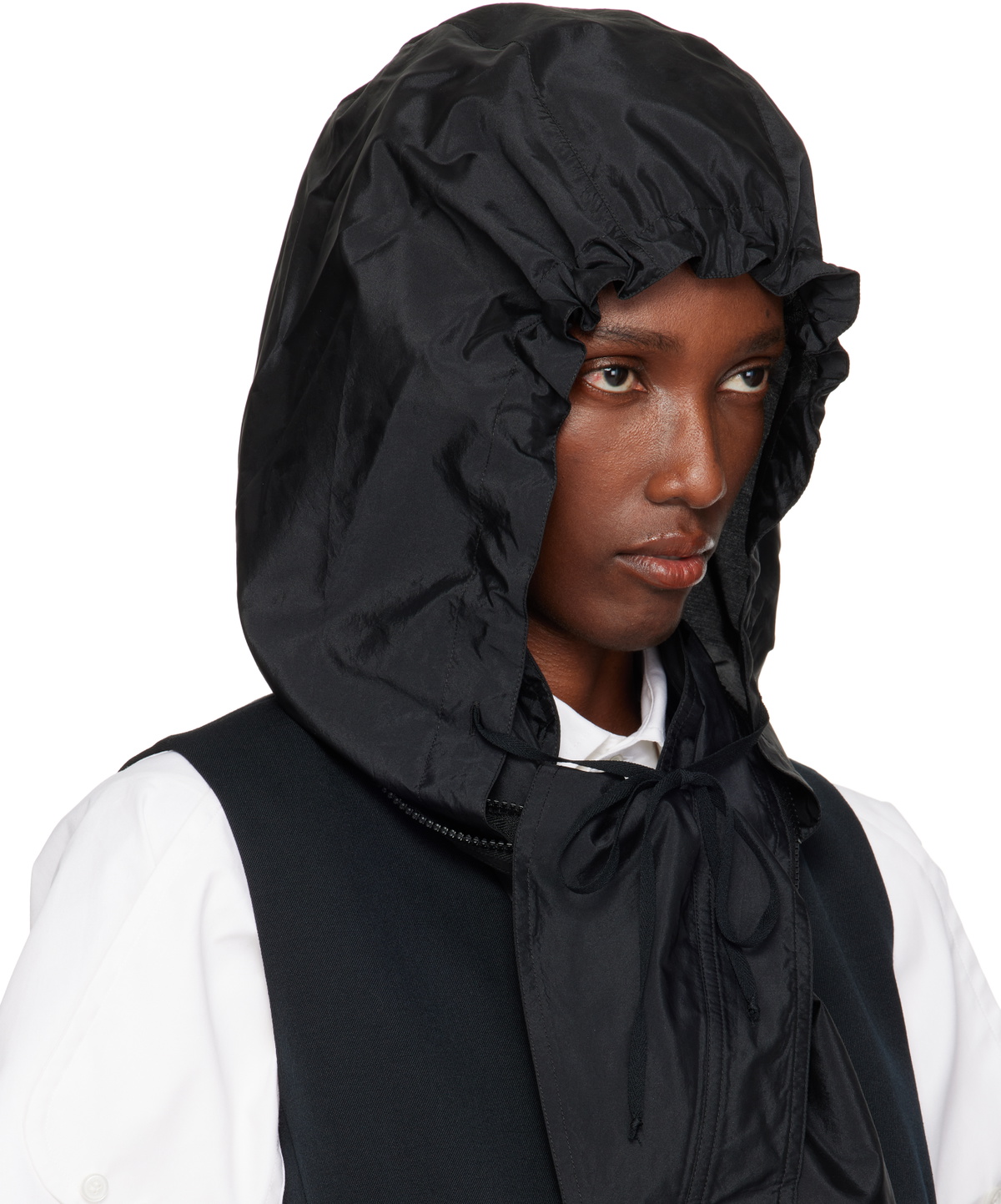 Maison Margiela Black Hooded Scarf