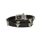 Gucci Black and Silver Buckle Bracelet