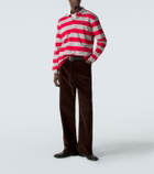 Miu Miu Striped cotton jersey polo shirt