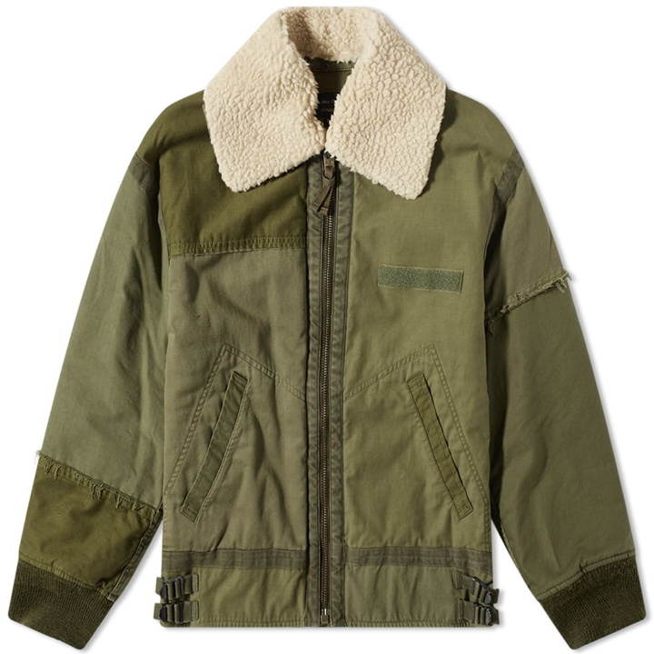 Photo: Comme des Garçons Homme Men's Sherpa Collar Jacket in Khaki Mix