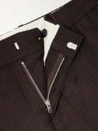 Acne Studios - Straight-Leg Herringbone Trousers - Brown