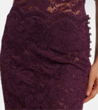 Rabanne Floral lace midi skirt