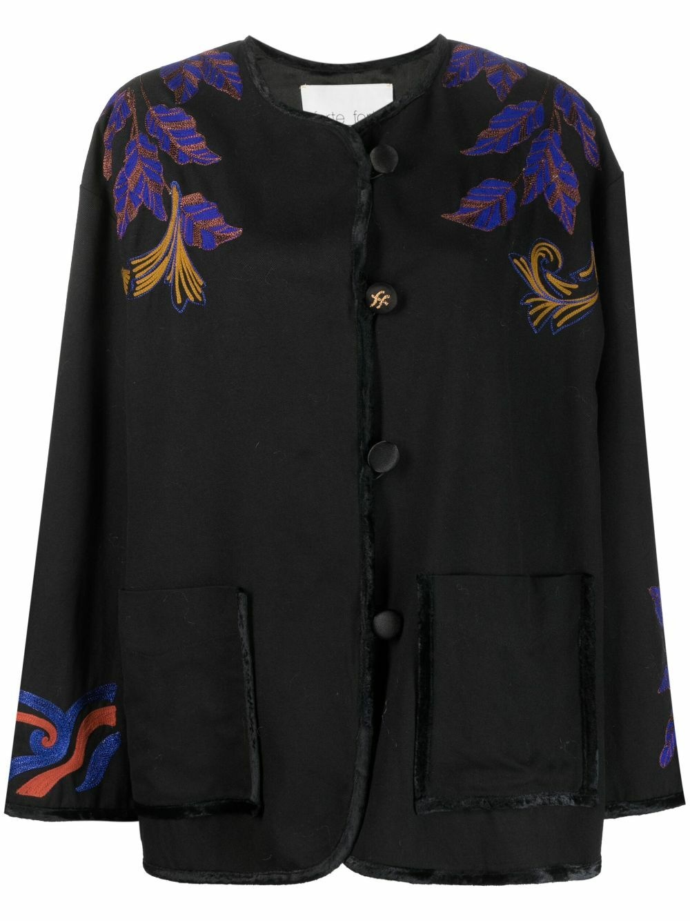 FORTE FORTE - Embroidery Wool Twill Short Coat