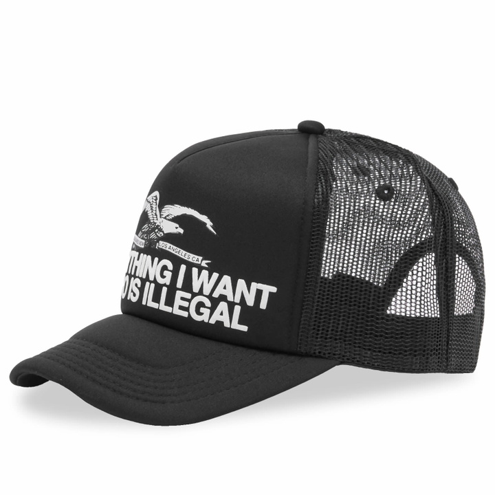 Photo: Pleasures Men's Illegal Trucker Cap in Black 