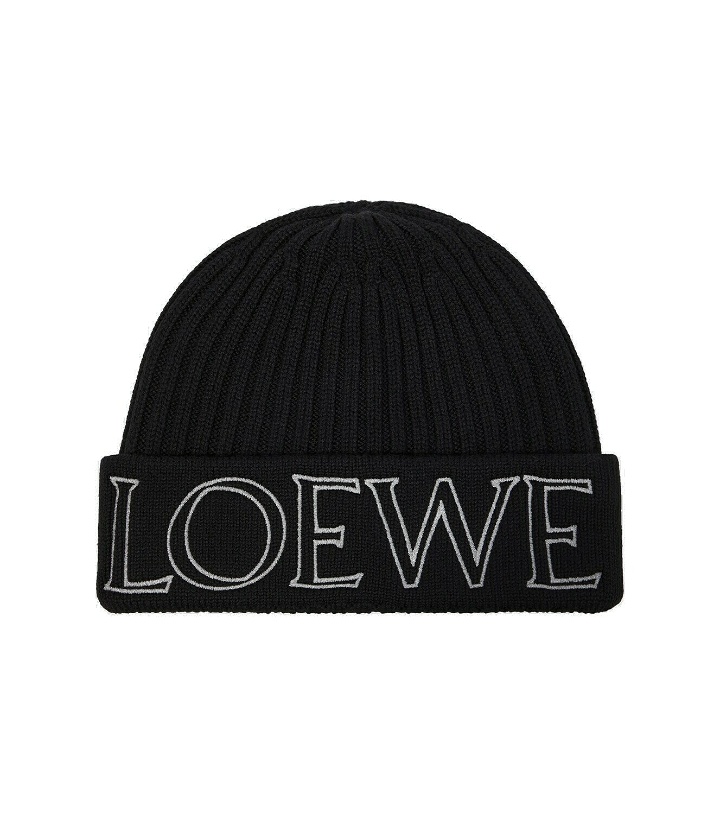 Photo: Loewe Logo embroidered wool beanie