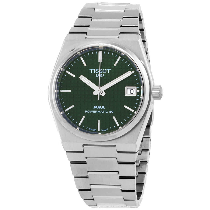Photo: Tissot PRX Automatic Green Dial Unisex Watch T1372071109100