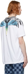 Marcelo Burlon County of Milan White & Blue Wings T-Shirt