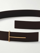 TOM FORD - Full-Grain Leather Belt - Brown