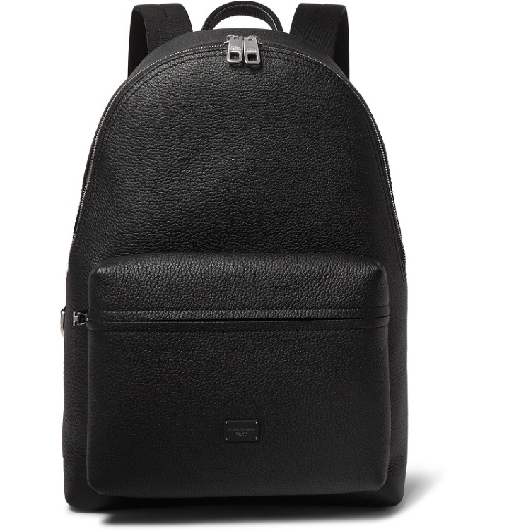 Photo: Dolce & Gabbana - Full-Grain Leather Backpack - Black