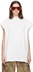 The Attico White Mock Neck T-Shirt