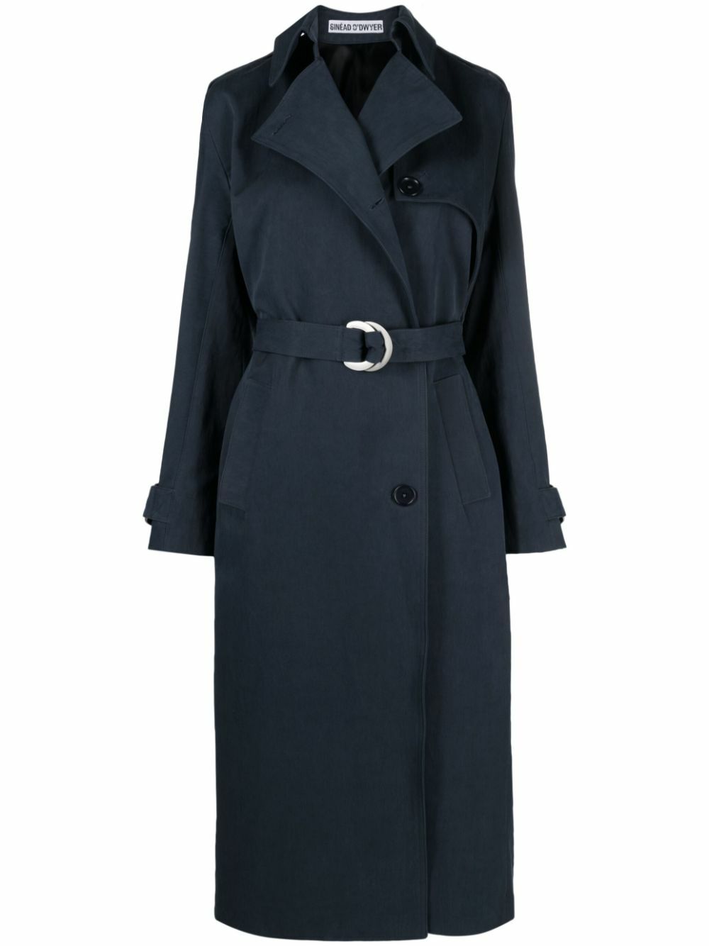 Sinead O'Dwyer Blue Cotton Drill Trench Coat