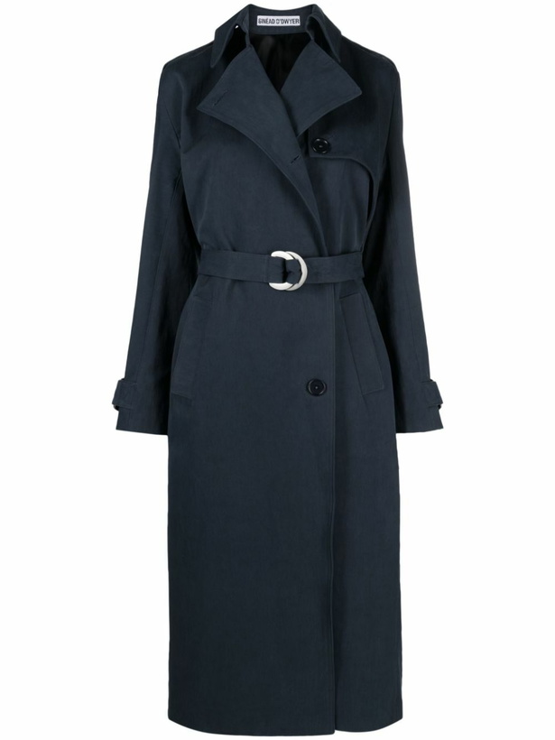 Photo: Sinead O'Dwyer Blue Cotton Drill Trench Coat