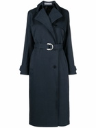 Sinead O'Dwyer Blue Cotton Drill Trench Coat