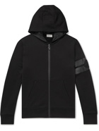 Moncler - Slim-Fit Logo-Appliquéd Cotton-Jersey Zip-Up Hoodie - Black