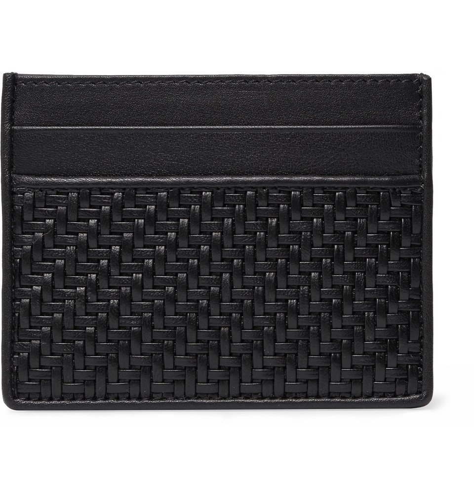 Ermenegildo Zegna PELLE TESSUTA ペッレ テスータ Ermenegildo Zegna - Pelle Tessuta Leather Cardholder - Men - Black