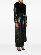 Nour Hammour Leather Trench Coat