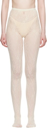 Swedish Stockings Off-White Rosa Lace Tights
