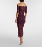 Rabanne Floral lace midi skirt