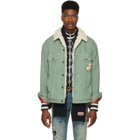 Gucci Green Corduroy Sherpa Jacket