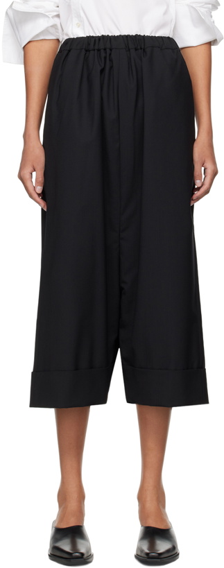 Photo: Junya Watanabe Black Rolled Cuff Trousers