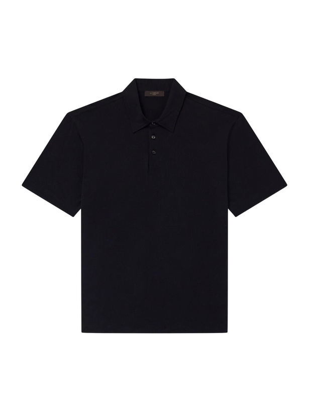 Photo: Slowear - Cotton and Silk-Blend Jersey Polo Shirt - Black