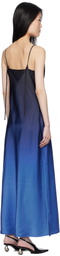 Holzweiler Navy & Blue Eila Print Maxi Dress