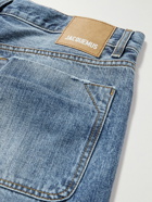 Jacquemus - Straight-Leg Embroidered Distressed Jeans - Blue