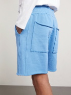 Les Tien - Garment-Dyed Fleece-Back Cotton-Jersey Drawstring Shorts - Blue