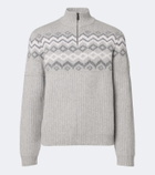 Bogner Ludi Fair Isle cashmere half-zip sweater
