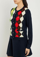 Ganni Argyle Wool and Cashmere-blend Cardigan Multicoloured