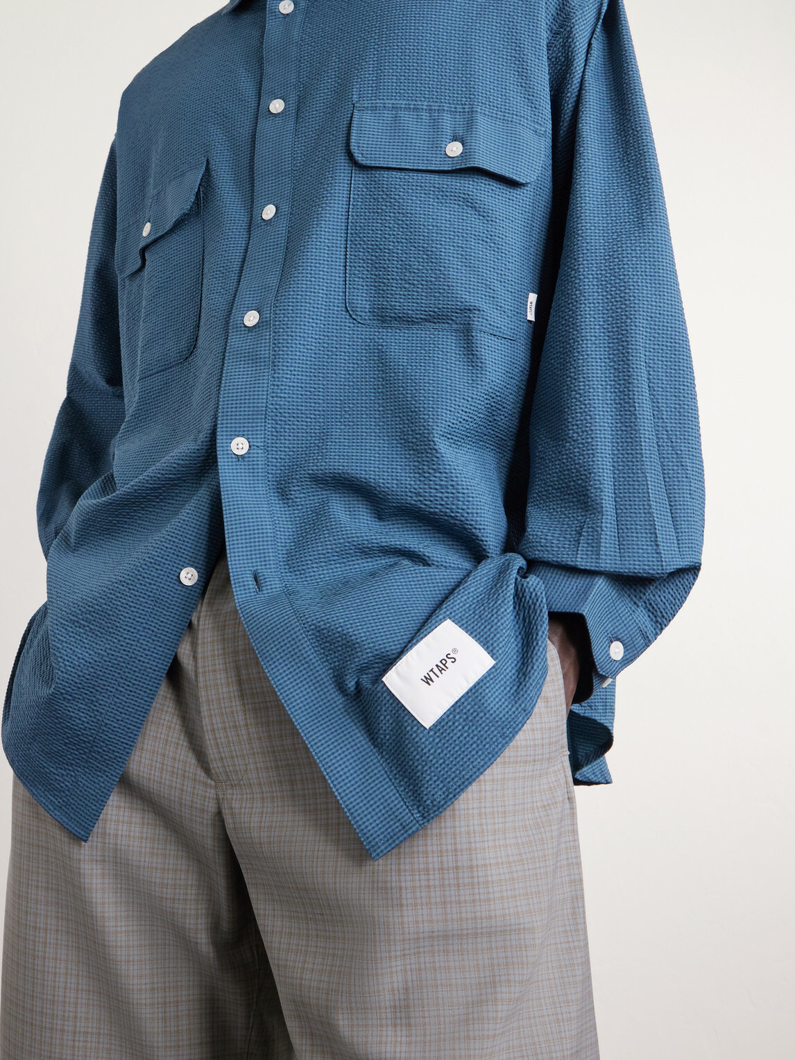 WTAPS - Checked Seersucker Shirt - Green