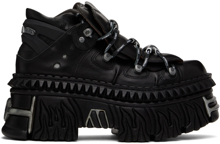 VETEMENTS Black New Rock Edition Platform Sneakers