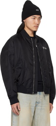 Off-White Black Script Varsity Bomber Jacket