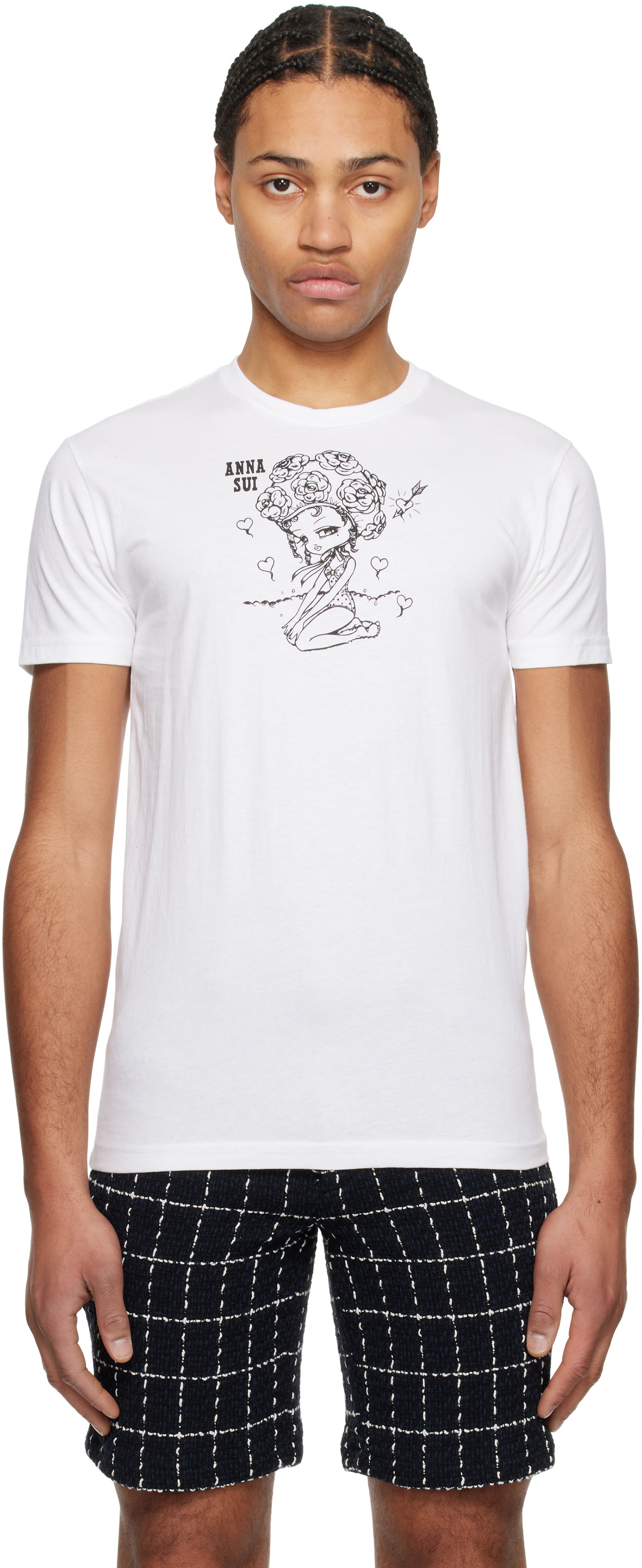 Anna Sui White Beach Girl Baby T-shirt