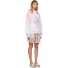 Im Sorry by Petra Collins SSENSE Exclusive Pink and White Graphic Pullover Hoodie