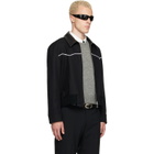 Ernest W. Baker Black Western Harrington Jacket